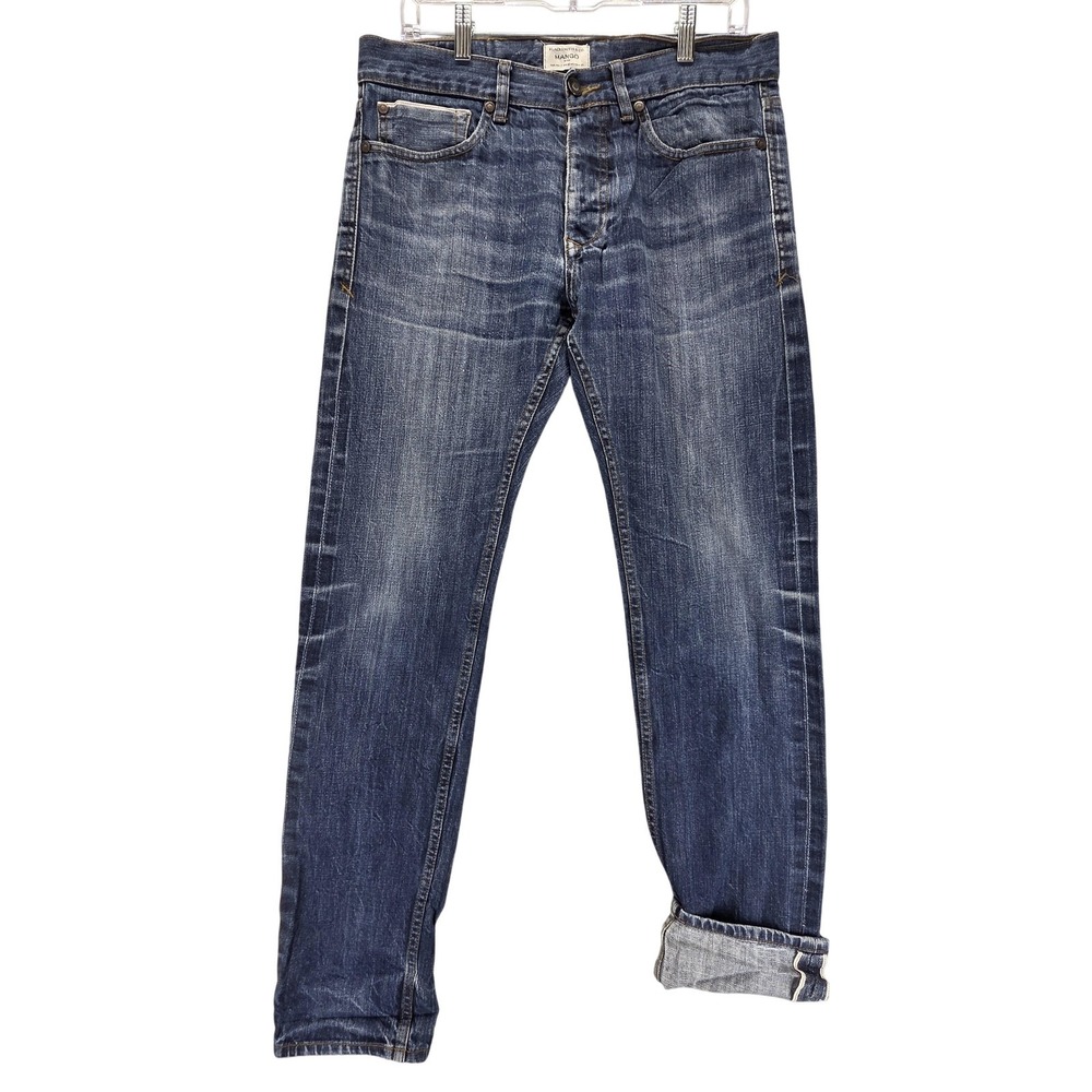 Blacksmith & Co Jeans Mens Selvedge Mango Man Slim Whiskers Honeycomb Fits 32x32